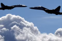 Máy bay tiêm kích Su-27 của Nga. (Ảnh: AFP/TTXVN)