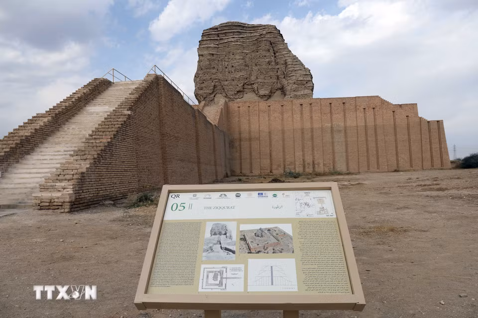 Di tích cổ Dur Kurigalzu ở ngoại ô Baghdad, Iraq ngày 20/10/2026. (Ảnh: THX/TTXVN phát)