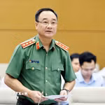 Thượng tướng Phạm Thế Tùng, Thứ trưởng Bộ Công an phát biểu. (Ảnh: Doãn Tấn/TTXVN)