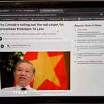 Trang CBC News ngày 24/9 đăng bài với tiêu đề “Vì sao Canada trải thảm đỏ đón Tổng Bí thư, Chủ tịch nước Việt Nam Tô Lâm.” (Ảnh: Chụp hình bài báo)