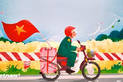 Một trong các chủ đề phổ biến là hình ảnh cựu chiến binh hạnh phúc trong thời bình. 