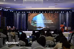 Hang Sơn Đoòng - một trong những điểm đến đặc sắc hàng đầu của Việt Nam trong video về phát triển du lịch bền vững, khu vực tiểu vùng sông Mekong mở rộng. (Ảnh: PV/Vietnam+)