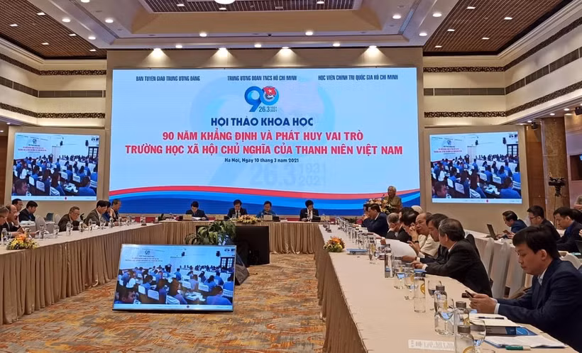 Hội thảo đã thu hút sự tham gia của đông đảo các đại biểu. (Ảnh: Phạm Mai/Vietnam+)