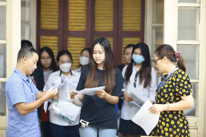 Thí sinh dự thi tốt nghiệp trung học phổ thông năm 2023. (Ảnh: Hoài Nam/Vietnam+)
