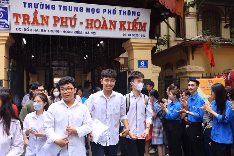 Thí sinh dự thi Tốt nghiệp trung học phổ thông năm 2024. (Ảnh: PV/Vietnam+)