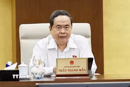 Chủ tịch Quốc hội Trần Thanh Mẫn phát biểu. (Ảnh: Doãn Tấn/TTXVN)