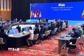 Quang cảnh tại phiên họp Hội đồng Cộng đồng kinh tế ASEAN. (Ảnh: Viên Luyến/TTXVN)
