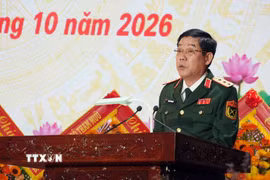 Thượng tướng Nguyễn Văn Gấu, Ủy viên Trung ương Đảng, Thứ trưởng Bộ Quốc. (Ảnh: Thanh Liêm/TTXVN)