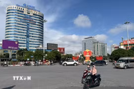Không khí Hà Nội ở mức trung bình. (Ảnh: Quốc Lũy/TTXVN)