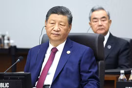 Chủ tịch Trung Quốc Tập Cận Bình tham dự phiên khai mạc APEC 2025. (Ảnh: Khánh Vân /TTXVN)