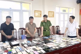 Tang vật lực lượng chức năng thu giữ. (Ảnh: Công an tỉnh Hà Nam)
