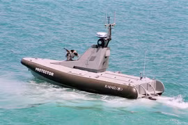 Tàu mặt nước không người lái (USV). (Nguồn: AFP)