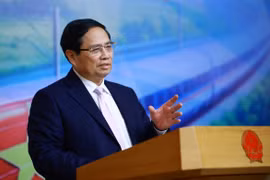Thủ tướng Phạm Minh Chính chủ trì phiên họp thứ nhất của Ban Chỉ đạo các dự án quan trọng quốc gia lĩnh vực đường sắt. (Ảnh: Dương Giang/TTXVN)