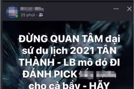 Đại sứ Du lịch tỉnh Quảng Trị năm 2021 cho rằng bài đăng trên mạng xã hội xúc phạm danh dự, nhân phẩm và uy tín cá nhân cô. (Ảnh chụp màn hình trên mạng xã hội)