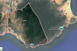 Xã Cà Ná nơi có dự án vừa bị thu hồi. (Ảnh: Google Map)