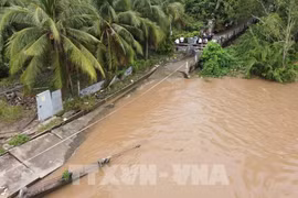 TP. Hồ Chí Minh có 43 vị trí sạt lở bờ sông, kênh, rạch nguy hiểm và đặc biệt nguy hiểm. (Ảnh: Lê Thúy Hằng/TTXVN)