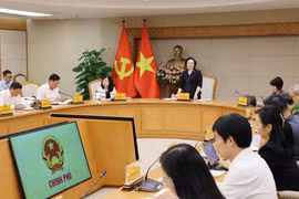 Phó Thủ tướng Phạm Thị Thanh Trà chủ trì họp sơ kết công tác 6 tháng đầu năm 2026 Ban Chỉ đạo liên ngành Trung ương về an toàn thực phẩm. (Ảnh: Lâm Khánh/TTXVN)