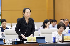 Bộ trưởng Bộ Văn hóa, Thể thao và Du lịch Lâm Thị Phương Thanh phát biểu. (Ảnh: Doãn Tấn/TTXVN)