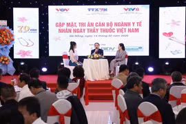 Các bác sỹ giao lưu chia sẻ những kết quả của ngành y tế tại Đà Nẵng. (Ảnh: Trần Lê Lâm/TTXVN)