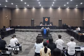 Quang cảnh phiên tòa. (Ảnh: Kim Anh/TTXVN)