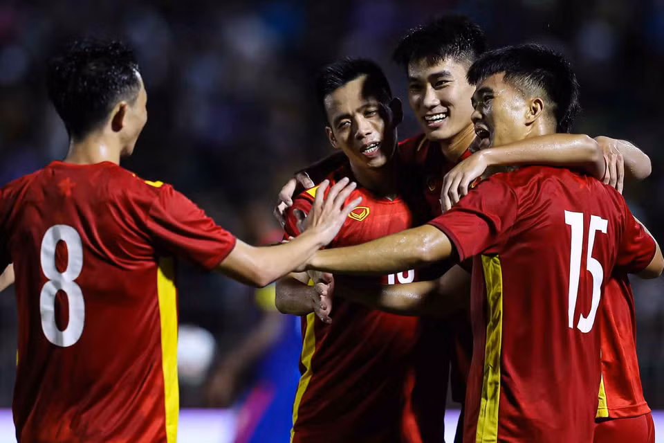 Trận gặp Singapore đánh dấu sự trở lại của cầu thủ Hà Nội FC sau 4 năm vắng mặt ở đội tuyển Việt Nam kể từ AFF Cup 2018. (Ảnh: PV/Vietnam+)