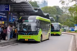 Hà Nội miễn phí vé xe buýt, tàu điện trong dịp nghỉ Lễ Quốc khánh 2/9. (Ảnh: PV/Vietnam+)