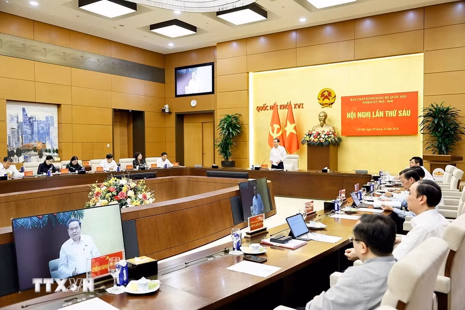 Ủy viên Bộ Chính trị, Bí thư Đảng ủy Quốc hội, Chủ tịch Quốc hội Trần Thanh Mẫn phát biểu. (Ảnh: Doãn Tấn/TTXVN)