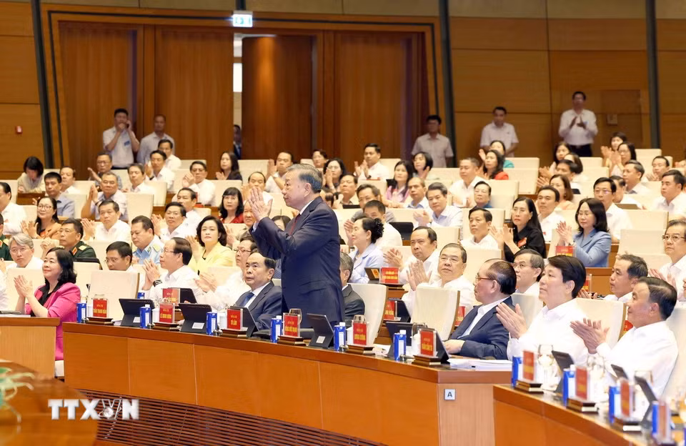 Tổng Bí thư, Chủ tịch nước Tô Lâm dự và phát biểu chỉ đạo hội nghị. (Ảnh: Phương Hoa/TTXVN)