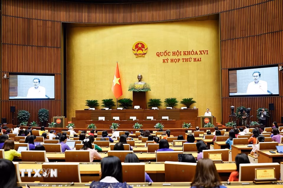 Chủ tịch Quốc hội Trần Thanh Mẫn phát biểu. (Ảnh: Doãn Tấn/TTXVN)