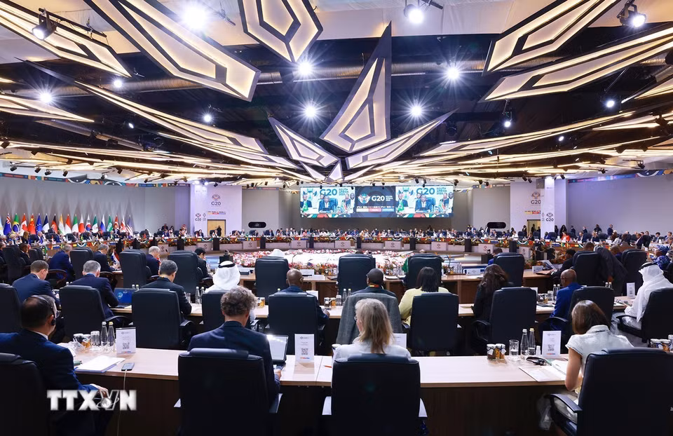 Phiên toàn thể Hội nghị Thượng đỉnh G20. (Ảnh: Dương Giang/TTXVN)