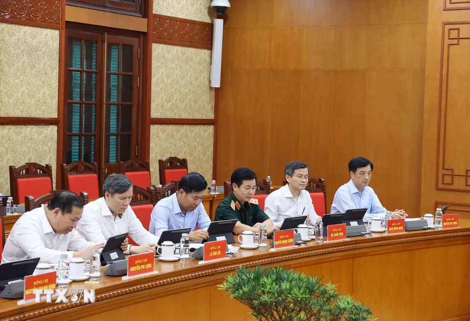 Các đại biểu tham dự Phiên họp thứ hai Thường trực Ban Chỉ đạo Trung ương về sửa đổi, bổ sung Điều lệ Đảng. (Ảnh: Thống Nhất/TTXVN)