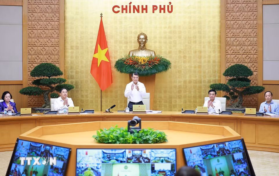 Thủ tướng Lê Minh Hưng chủ trì Phiên họp Chính phủ thường kỳ tháng 9 năm 2026 và Hội nghị trực tuyến Chính phủ với địa phương. (Ảnh: Dương Giang/TTXVN)
