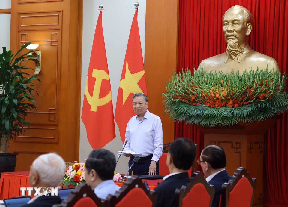 Tổng Bí thư, Chủ tịch nước Tô Lâm phát biểu. (Ảnh: Thống Nhất/TTXVN)
