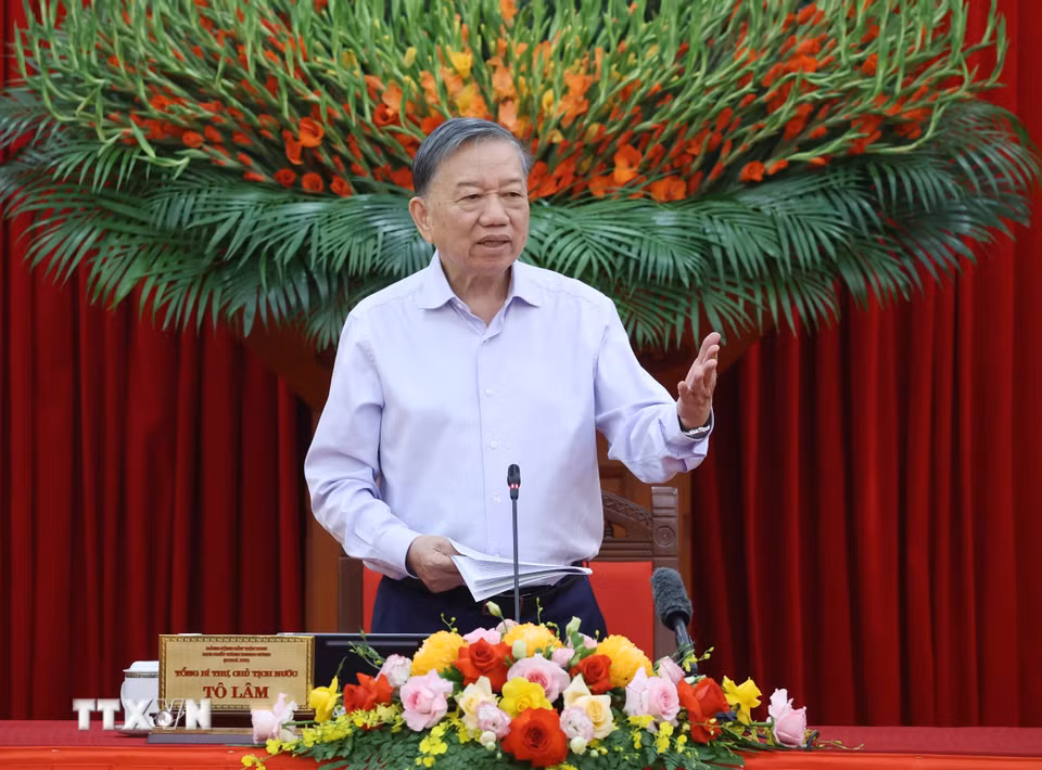 Tổng Bí thư, Chủ tịch nước Tô Lâm phát biểu. (Ảnh: Thống Nhất/TTXVN)