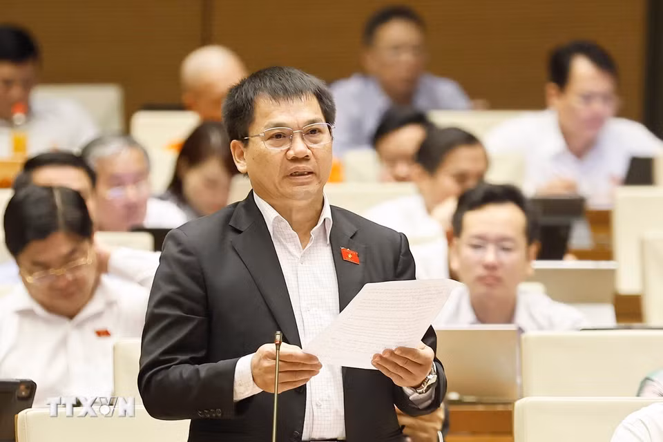 Đại biểu Quốc hội tỉnh Lâm Đồng Dương Khắc Mai phát biểu. (Ảnh: Doãn Tấn/TTXVN)