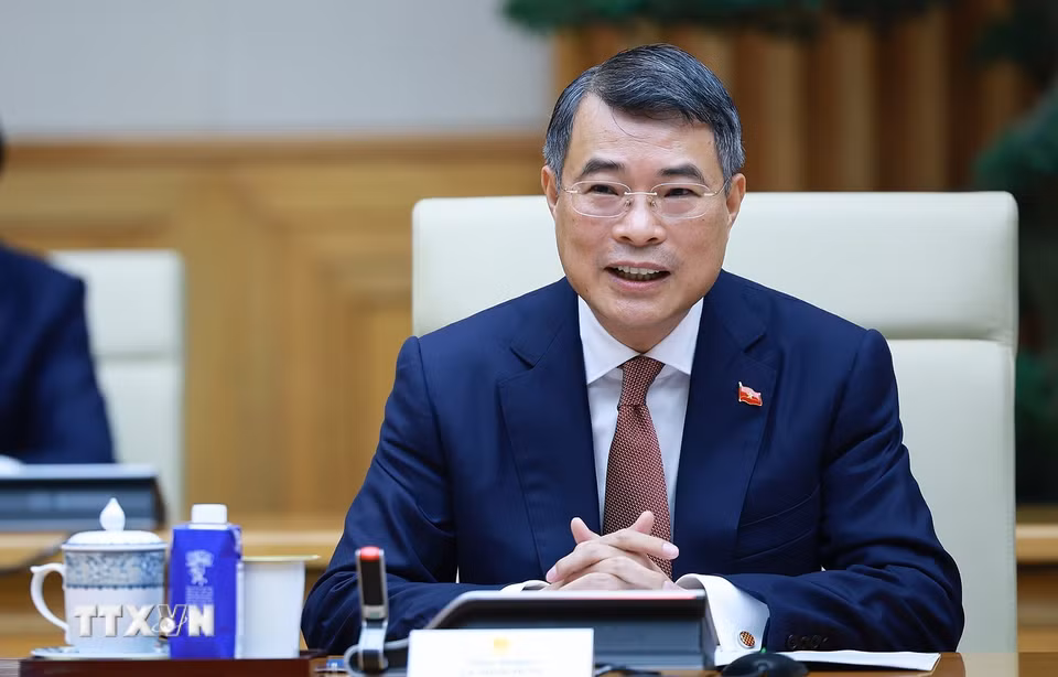 Thủ tướng Lê Minh Hưng phát biểu tại cuộc hội đàm với Thủ tướng Cộng hòa Ba Lan Donald Tusk. (Ảnh: Dương Giang/TTXVN)