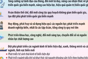 Quan điểm, nhiệm vụ, giải pháp về xây dựng và phát triển Việt Nam trở thành quốc gia biển mạnh