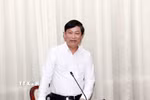 Ông Võ Văn Minh, Phó Bí thư Thành ủy, Chủ tịch Hội đồng Nhân dân Thành phố Hồ Chí Minh, Chủ tịch Ủy ban Bầu cử Thành phố chủ trì Phiên họp. (Ảnh: Xuân Khu/TTXVN)