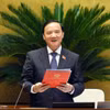 Phó Chủ tịch Quốc hội Nguyễn Khắc Định phát biểu tại phiên họp sáng nay, ngày 27/10. (Ảnh: Doãn Tấn/TTXVN)