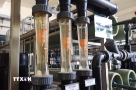 Công nghệ màng lọc nano xử lý nước rỉ rác. (Ảnh: Hồng Đạt/TTXVN)