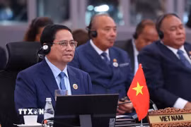 Thủ tướng Phạm Minh Chính phát biểu tại Hội nghị Cấp cao ASEAN-Hội đồng Hợp tác Vùng Vịnh (GCC) lần thứ hai. (Ảnh: Dương Giang/TTXVN)