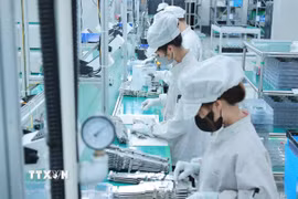 Hoạt động tại một doanh nghiệp FDI. (Ảnh: Hoàng Hiếu/TTXVN)