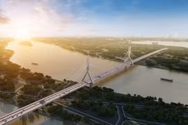 Phối cảnh cầu Tứ Liên.