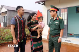 Một hộ dân người M’Nông được an cư, lạc nghiệp tại điểm dân cư liền kề chốt dân quân biên giới xã Quảng Trực. (Ảnh: Hưng Thịnh/TTXVN)