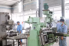 An Giang hỗ trợ các doanh nghiệp nhỏ và vừa đổi mới công nghệ, với mức tối đa bằng 50% giá trị hợp đồng tư vấn giải pháp chuyển đổi số cho doanh nghiệp. (Ảnh: Công Mạo/TTXVN)