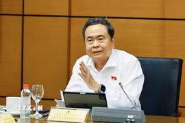Chủ tịch Quốc hội Trần Thanh Mẫn, đại biểu Quốc hội Thành phố Hồ Chí Minh phát biểu. (Ảnh: Doãn Tấn/TTXVN)