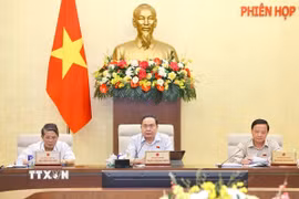 Chủ tịch Quốc hội Trần Thanh Mẫn phát biểu. (Ảnh: Doãn Tấn/TTXVN)
