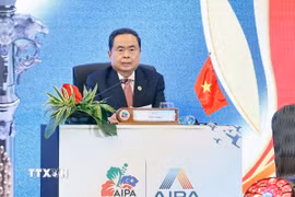 Chủ tịch Quốc hội Trần Thanh Mẫn phát biểu tại Phiên toàn thể thứ nhất. (Ảnh: Doãn Tấn/TTXVN)