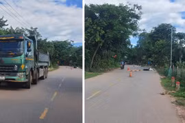 Hiện trường vụ tai nạn. (Nguồn: Báo Quảng Trị)