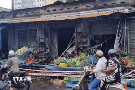 Hiện trường vụ cháy. (Ảnh: TTXVN phát)